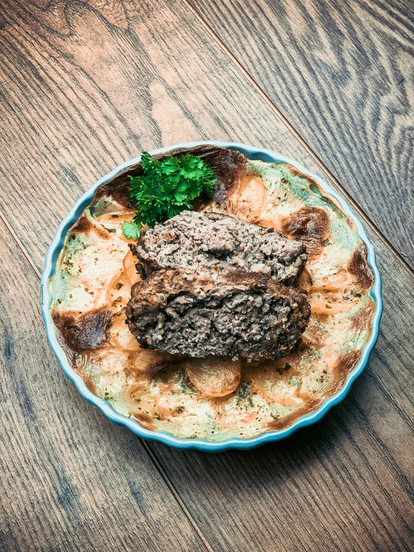 Hackbraten mit Kartoffelgratin