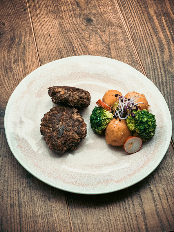 Frikadellen mit Brokkoli-Kartoffel-Salat