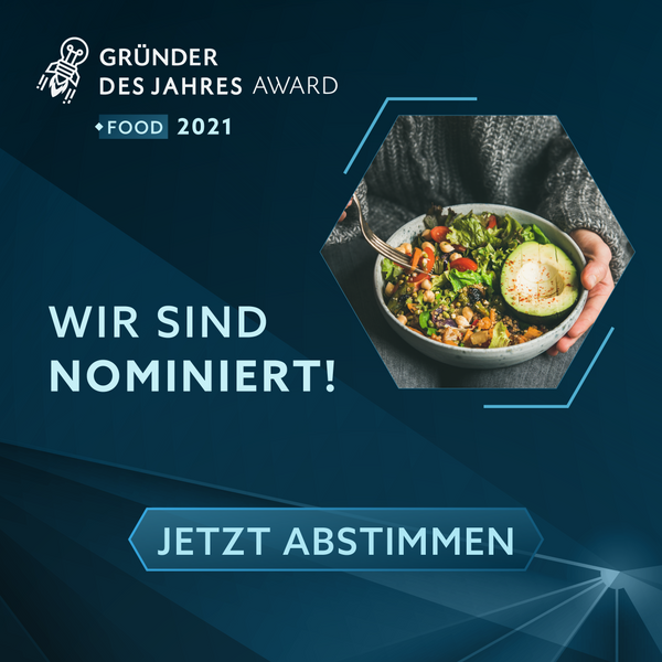 Nominiert für den Gründer des Jahres Award 2021